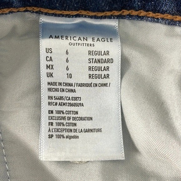 American Eagle Women’s Denim Hi-Rise Festival Mini Skirt Size 6 Blue Frayed - Picture 10 of 13